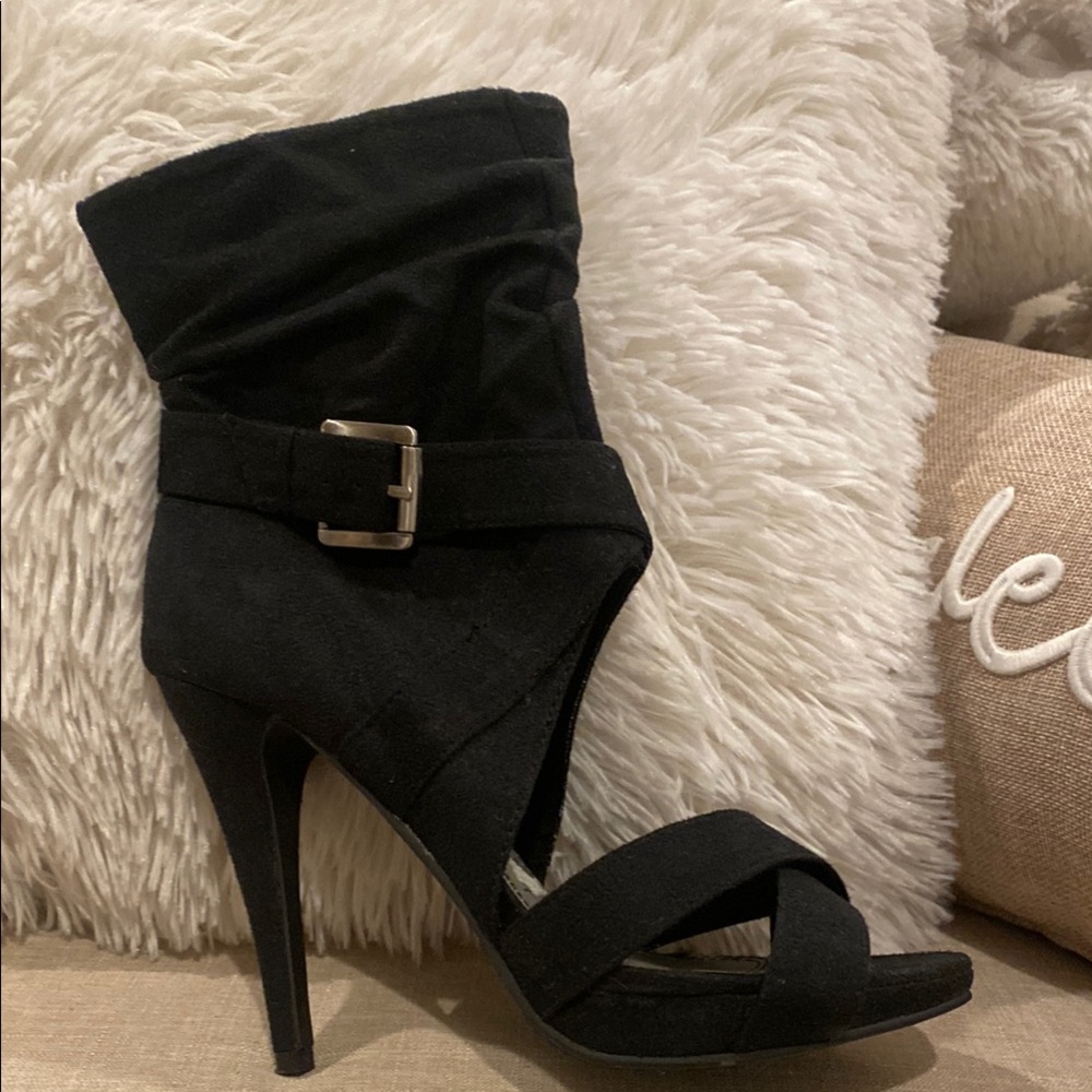 Black Women's High Heel Ankle Boots